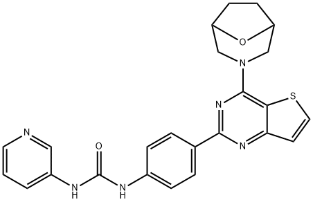 Urea, N-[4-[4-(8-oxa-3-azabicyclo[3.2.1]oct-3-yl)thieno[3,2-d]pyrimidin-2-yl]phenyl]-N'-3-pyridinyl- Structure