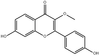 7-Hydroxy-2-(4-hydroxyphenyl)-3-methoxy-4H-chromen-4-one Structure