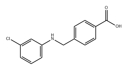 Benzoic acid, 4-[[(3-chlorophenyl)amino]methyl]- Structure