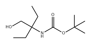 Carbamic acid, N-[1-ethyl-1-(hydroxymethyl)propyl]-, 1,1-dimethylethyl ester Structure