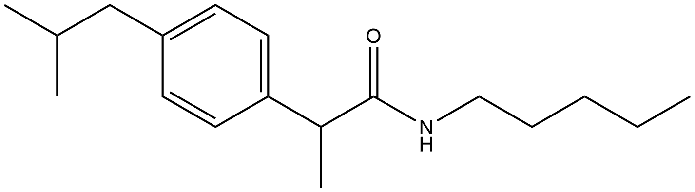 α-Methyl-4-(2-methylpropyl)-N-pentylbenzeneacetamide Structure