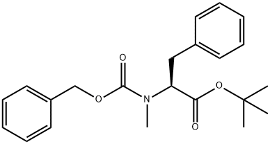 L-Phenylalanine, N-methyl-N-[(phenylmethoxy)carbonyl]-, 1,1-dimethylethyl ester 구조식 이미지