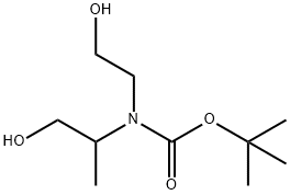 Carbamic acid, N-(2-hydroxyethyl)-N-(2-hydroxy-1-methylethyl)-, 1,1-dimethylethyl ester Structure