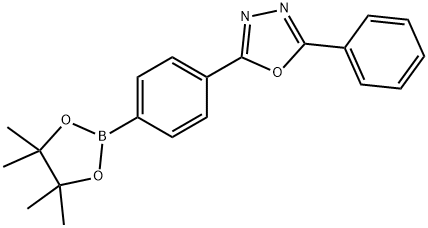 1,3,4-Oxadiazole, 2-phenyl-5-[4-(4,4,5,5-tetramethyl-1,3,2-dioxaborolan-2-yl)phenyl]- 구조식 이미지