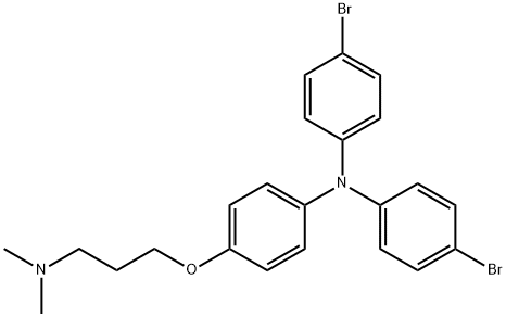 Benzenamine, N,N-bis(4-bromophenyl)-4-[3-(dimethylamino)propoxy]- Structure