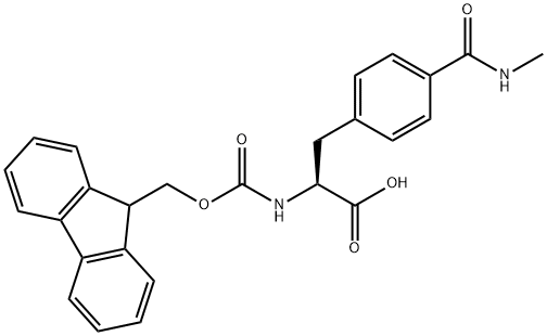 L-Phenylalanine, N-[(9H-fluoren-9-ylmethoxy)carbonyl]-4-[(methylamino)carbonyl]- Structure