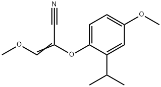 2-Propenenitrile, 3-methoxy-2-[4-methoxy-2-(1-methylethyl)phenoxy]- Structure