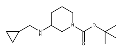 1-Piperidinecarboxylic acid, 3-[(cyclopropylmethyl)amino]-, 1,1-dimethylethyl ester Structure