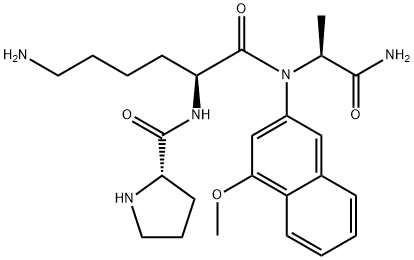 L-Prolyl-L-lysyl-N-(4-methoxy-2-naphthalenyl)-L-alaninamide 구조식 이미지