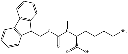 D-Lysine, N2-[(9H-fluoren-9-ylmethoxy)carbonyl]-N2-methyl- Structure