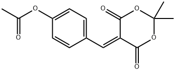 5-[[4-(Acetyloxy)phenyl]methylene]-2,2-dimethyl-1,3-dioxane-4,6-dione Structure