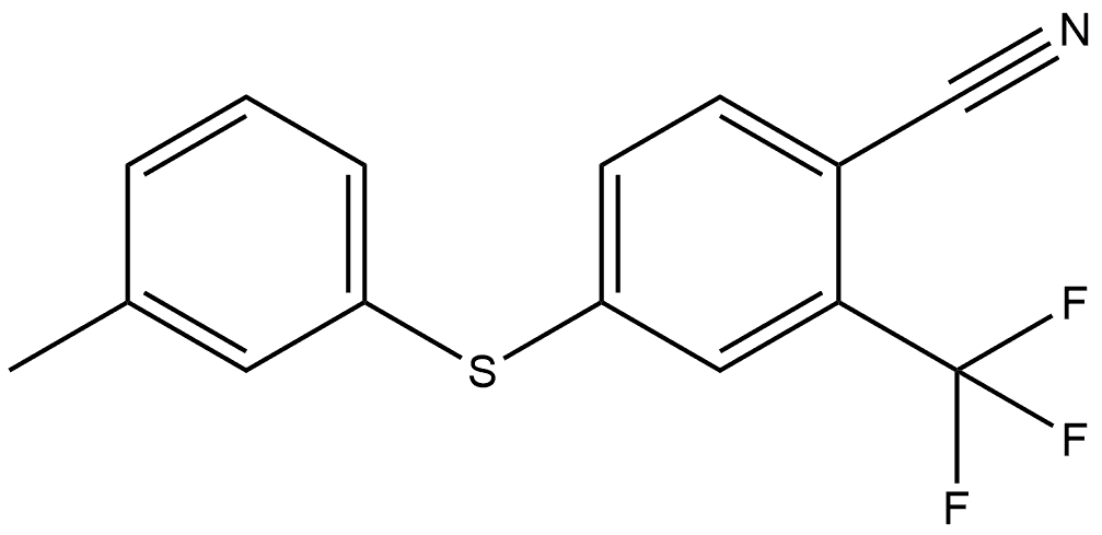 4-[(3-Methylphenyl)thio]-2-(trifluoromethyl)benzonitrile Structure