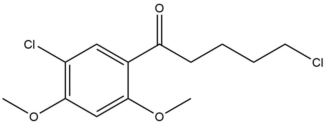 5-Chloro-1-(5-chloro-2,4-dimethoxyphenyl)-1-pentanone Structure