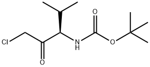 tert-butyl N-[(3R)-1-chloro-4-methyl-2-oxopentan-3-yl]carbamate Structure