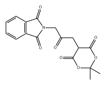 1H-Isoindole-1,3(2H)-dione, 2-[3-(2,2-dimethyl-4,6-dioxo-1,3-dioxan-5-yl)-2-oxopropyl]- 구조식 이미지