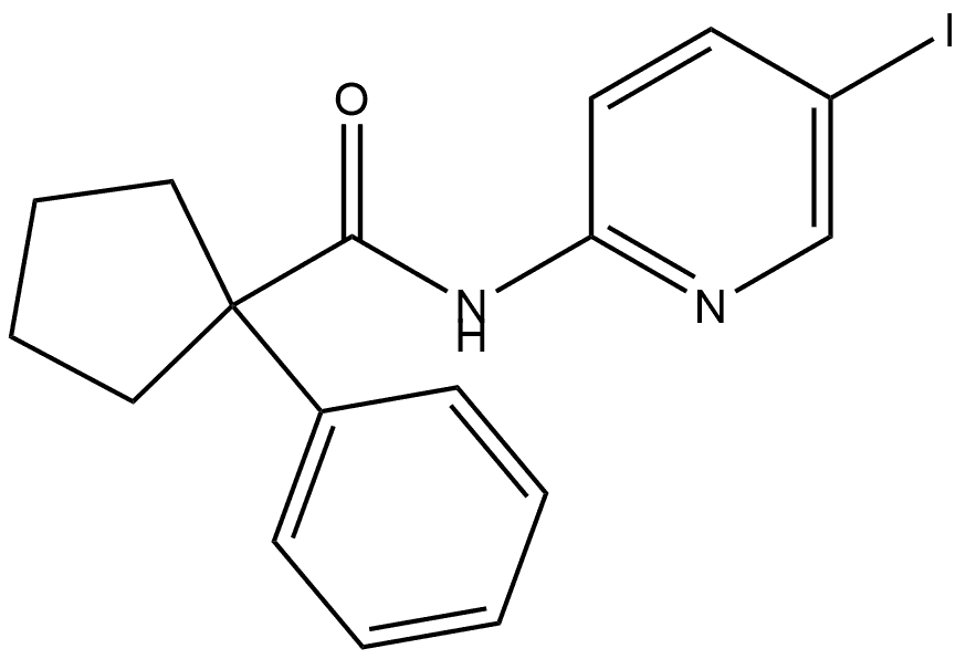 N-(5-Iodo-2-pyridinyl)-1-phenylcyclopentanecarboxamide Structure