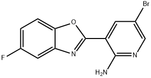 5-Bromo-3-(5-fluoro-2-benzoxazolyl)-2-pyridinamine Structure