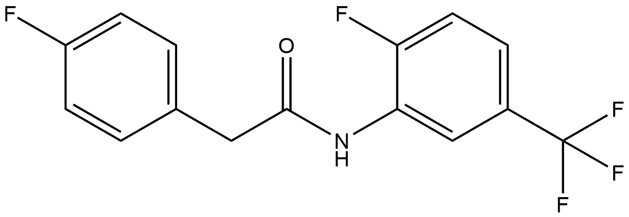 4-Fluoro-N-[2-fluoro-5-(trifluoromethyl)phenyl]benzeneacetamide Structure