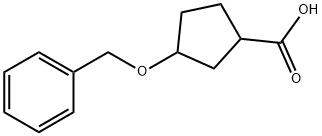 Cyclopentanecarboxylic acid, 3-(phenylmethoxy)- Structure