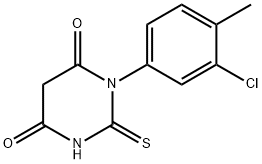 4,6(1H,5H)-Pyrimidinedione, 1-(3-chloro-4-methylphenyl)dihydro-2-thioxo- Structure