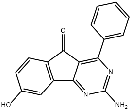 2-Amino-8-hydroxy-4-phenyl-5H-indeno[1,2-d]pyrimidin-5-one 구조식 이미지