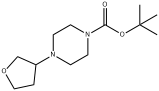 1-Piperazinecarboxylic acid, 4-(tetrahydro-3-furanyl)-, 1,1-dimethylethyl ester Structure