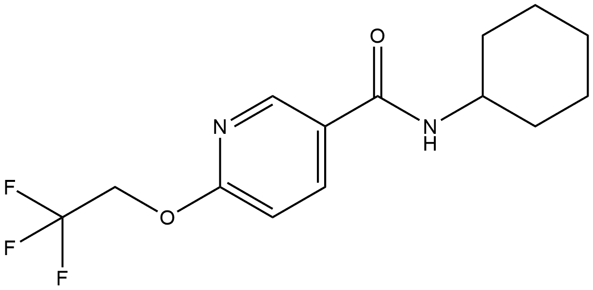 N-Cyclohexyl-6-(2,2,2-trifluoroethoxy)-3-pyridinecarboxamide Structure