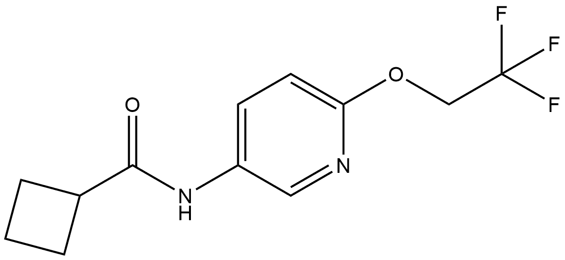 N-[6-(2,2,2-Trifluoroethoxy)-3-pyridinyl]cyclobutanecarboxamide Structure