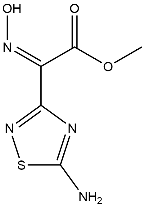 1,2,4-Thiadiazole-3-acetic acid, 5-amino-α-(hydroxyimino)-, methyl ester, (αZ)- Structure