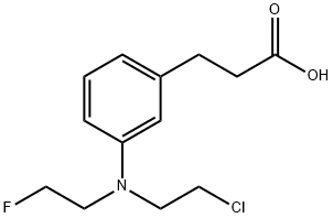 Benzenepropanoic acid, 3-[(2-chloroethyl)(2-fluoroethyl)amino]- Structure