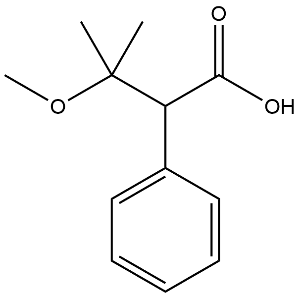 3-methoxy-3-methyl-2-phenylbutanoic acid Structure