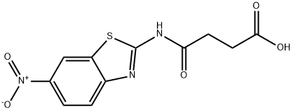 Butanoic acid, 4-[(6-nitro-2-benzothiazolyl)amino]-4-oxo- Structure