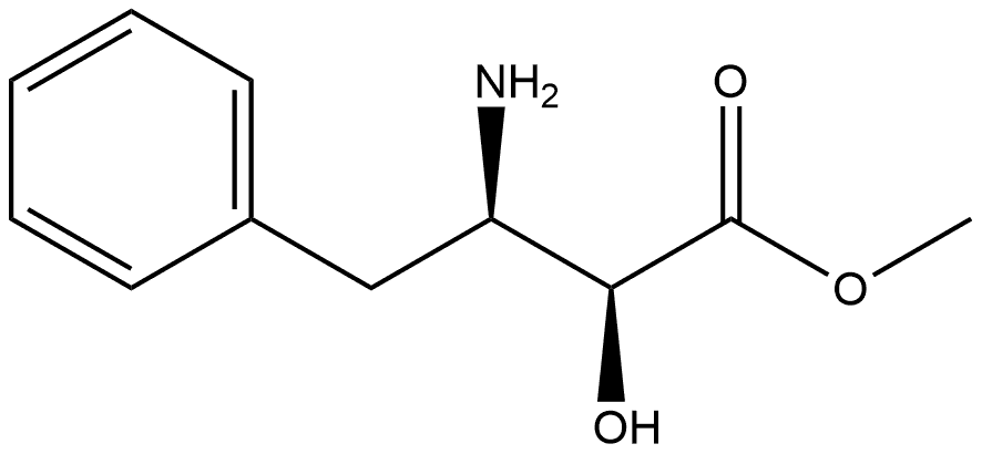 Benzenebutanoic acid, β-amino-α-hydroxy-, methyl ester, (αS,βR)- Structure