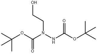 1,2-Hydrazinedicarboxylic acid, 1-(2-hydroxyethyl)-, 1,2-bis(1,1-dimethylethyl) ester Structure