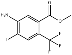 Benzoic acid, 5-amino-4-iodo-2-(trifluoromethyl)-, methyl ester Structure