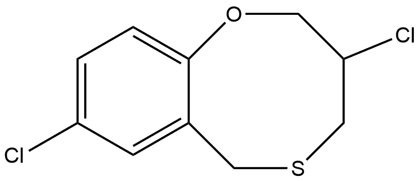 3,8-dichloro-2,3,4,6-tetrahydro-1,5-benzoxathiocine Structure