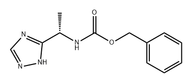 Carbamic acid, N-[(1S)-1-(1H-1,2,4-triazol-5-yl)ethyl]-, phenylmethyl ester Structure