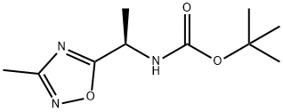 tert-butyl (R)-(1-(3-methyl-1,2,4-oxadiazol-5-yl)ethyl)carbamate Structure