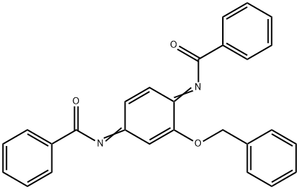 Benzamide, N,N'-[2-(phenylmethoxy)-2,5-cyclohexadiene-1,4-diylidene]bis- Structure