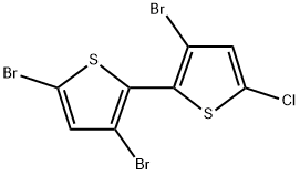 3,3',5-tribromo-5'-chloro-2,2'-bithiophene Structure