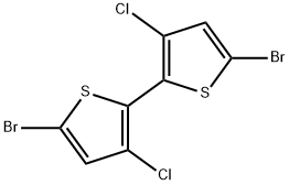 5,5'-dibromo-3,3'-dichloro-2,2'-bithiophene 구조식 이미지