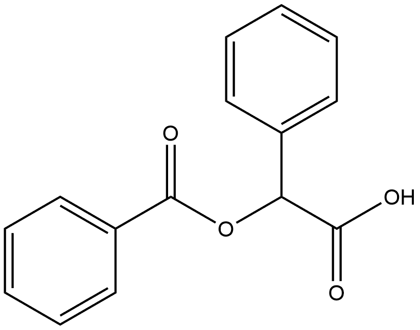 Benzeneacetic acid, α-(benzoyloxy)- Structure