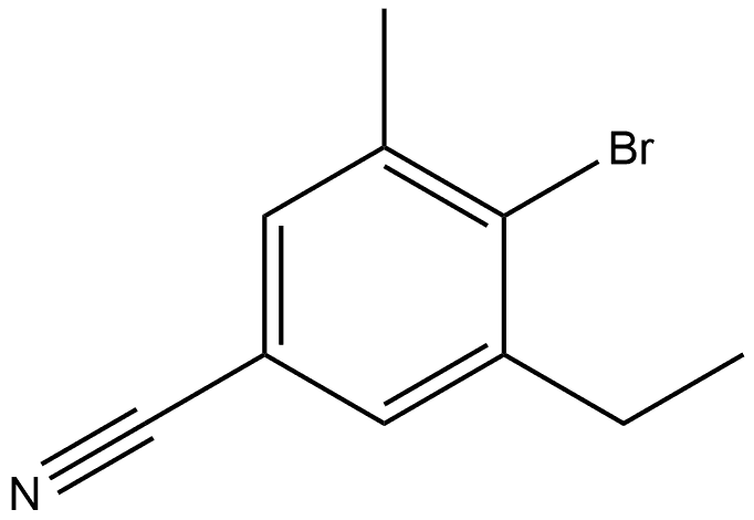 4-Bromo-3-ethyl-5-methylbenzonitrile Structure