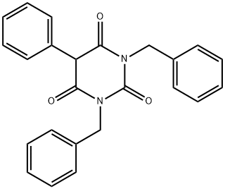 2,4,6(1H,3H,5H)-Pyrimidinetrione, 5-phenyl-1,3-bis(phenylmethyl)- Structure