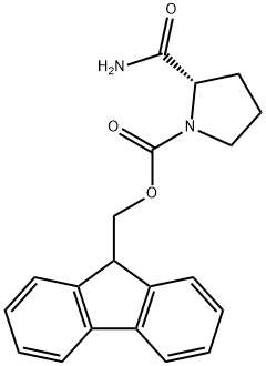 1-Pyrrolidinecarboxylic acid, 2-(aminocarbonyl)-, 9H-fluoren-9-ylmethyl ester, (2S)- Structure