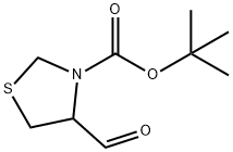 3-Thiazolidinecarboxylic acid, 4-formyl-, 1,1-dimethylethyl ester Structure