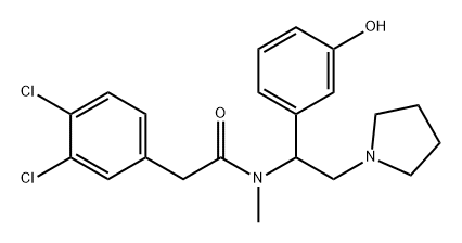 Benzeneacetamide, 3,4-dichloro-N-[1-(3-hydroxyphenyl)-2-(1-pyrrolidinyl)ethyl]-N-methyl- Structure