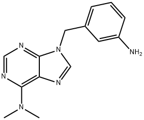 9-(3-Aminobenzyl)-N,N-dimethyl-9H-purin-6-amine Structure