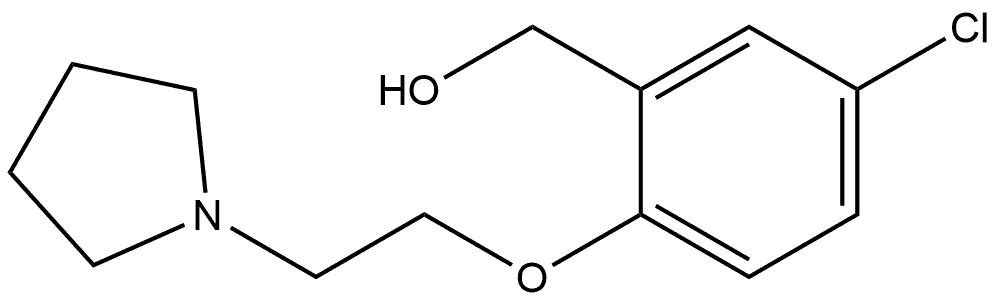 5-Chloro-2-[2-(1-pyrrolidinyl)ethoxy]benzenemethanol Structure