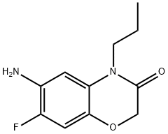 2H-1,4-Benzoxazin-3(4H)-one, 6-amino-7-fluoro-4-propyl- Structure